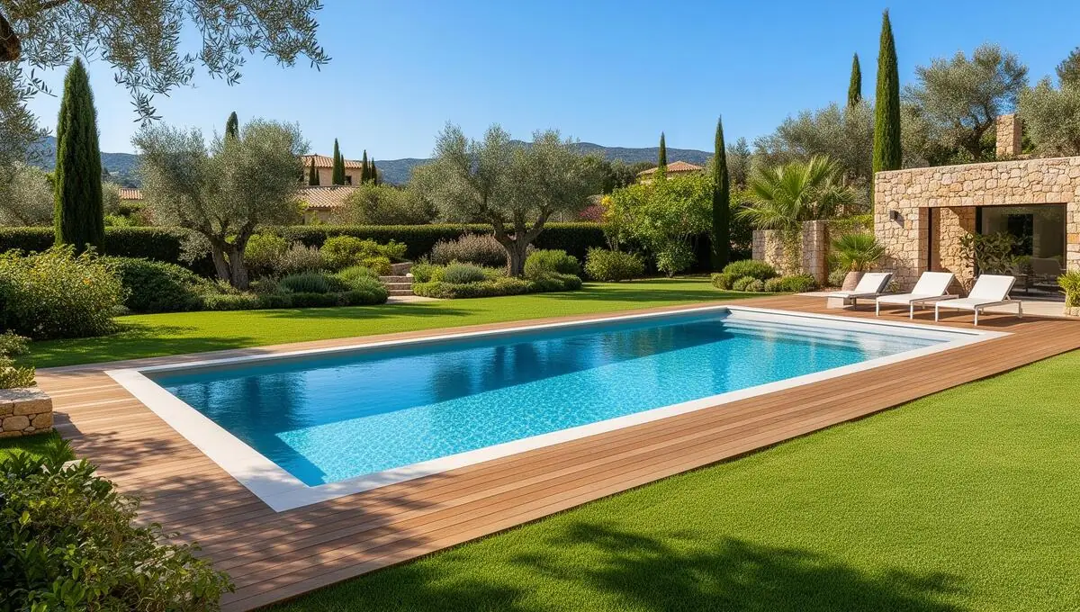 Basen polipropylenowy w ogrodzie